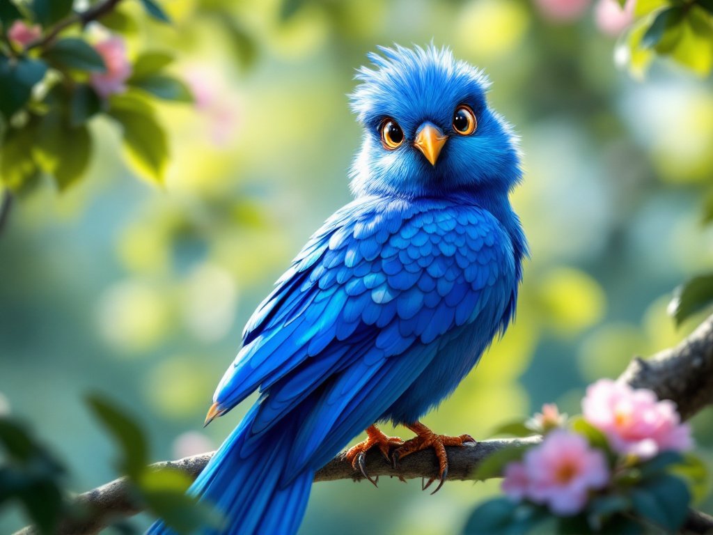 Oiseau bleu représentant la paix, la spiritualité et la connexion divine